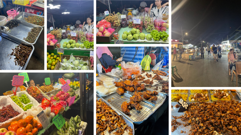 chợ đêm ở ayutthaya